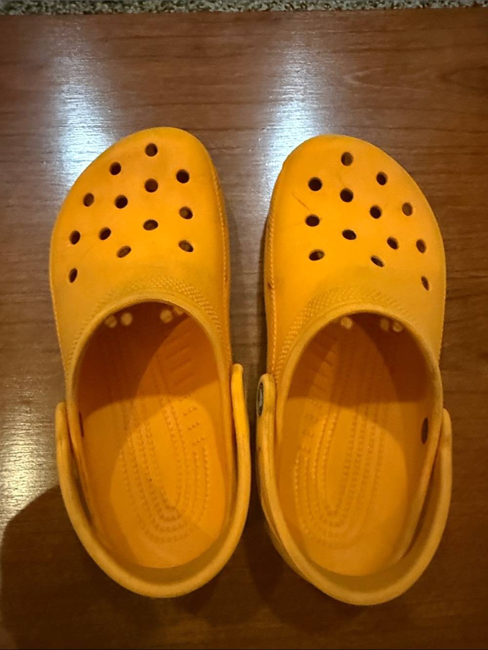 Orange CROCS Size J3